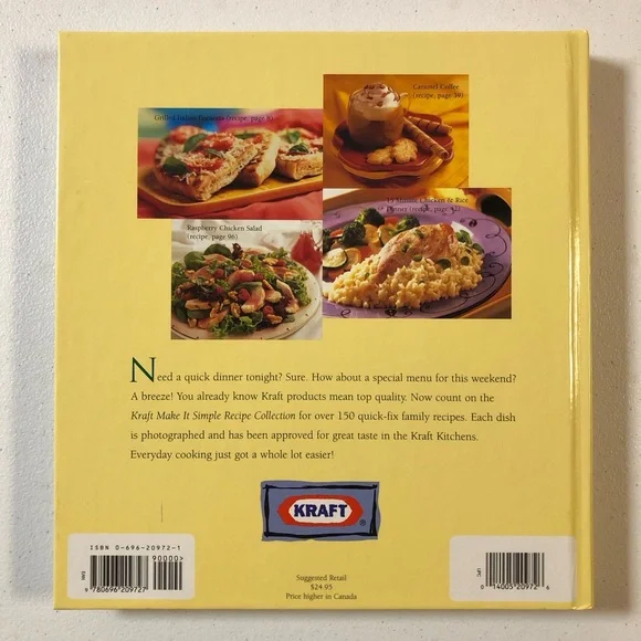 1999 Kraft MAKE IT SIMPLE Recipe Collection (Hardcover) - Picture 2 of 11
